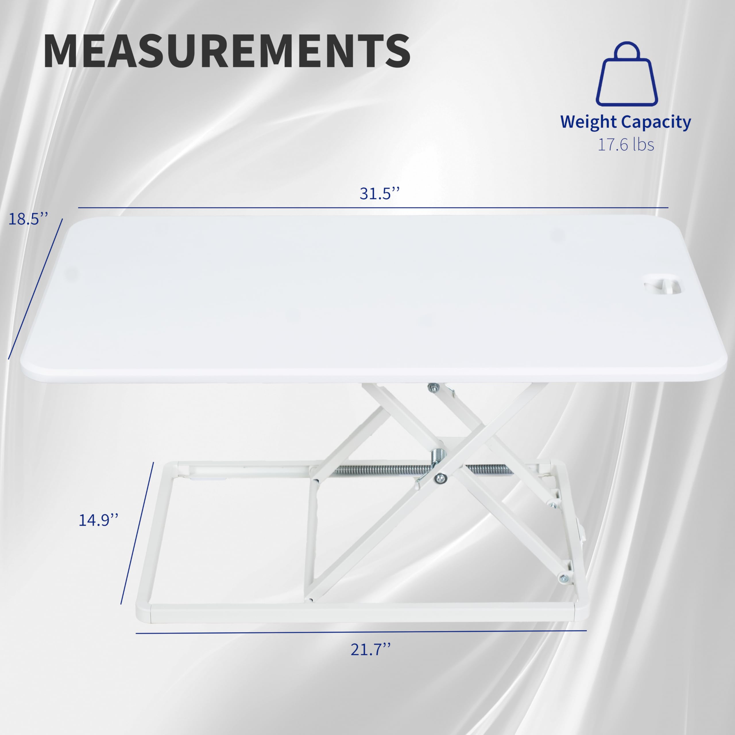 VIVO Ultra-Slim 32 Inch Single Top Height Adjustable Standing Desk Riser Compact Sit Stand Desktop Converter for Monitor — view 3