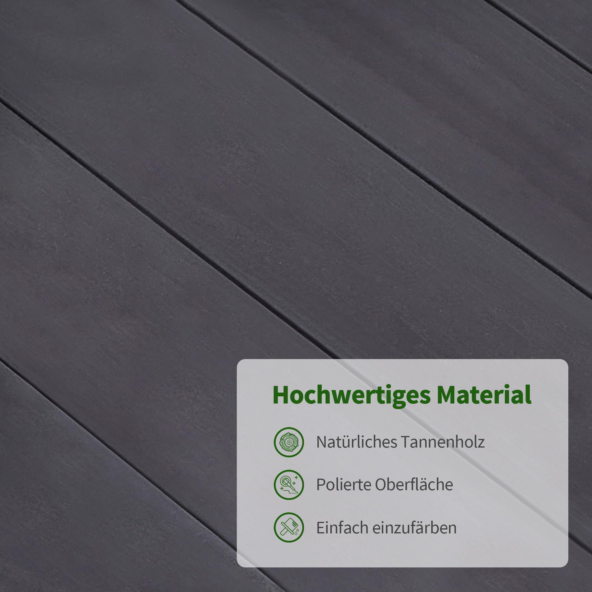 M MCombo Pflanztisch mit Schublade, Ablage, Verzinkter Arbeitsplatte & Schrank, Gärtnertisch Wetterfest mit 3 Haken, Blumentisch Massivholz für Garten, Balkon & Terrasse, 48 x112 x 126 cm, 0440 (Grau)