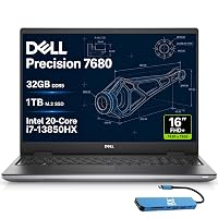 Dell Precision 7680 Laptop, 16" FHD+, Intel i7-13850HX, 32GB DDR5, 1TB SSD
