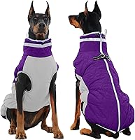 Vista 40 de Chaqueta de invierno para perro, acogedora y reflectante, impermeable, resistente al viento, cálida prenda para mascotas, cómoda ropa de forro polar