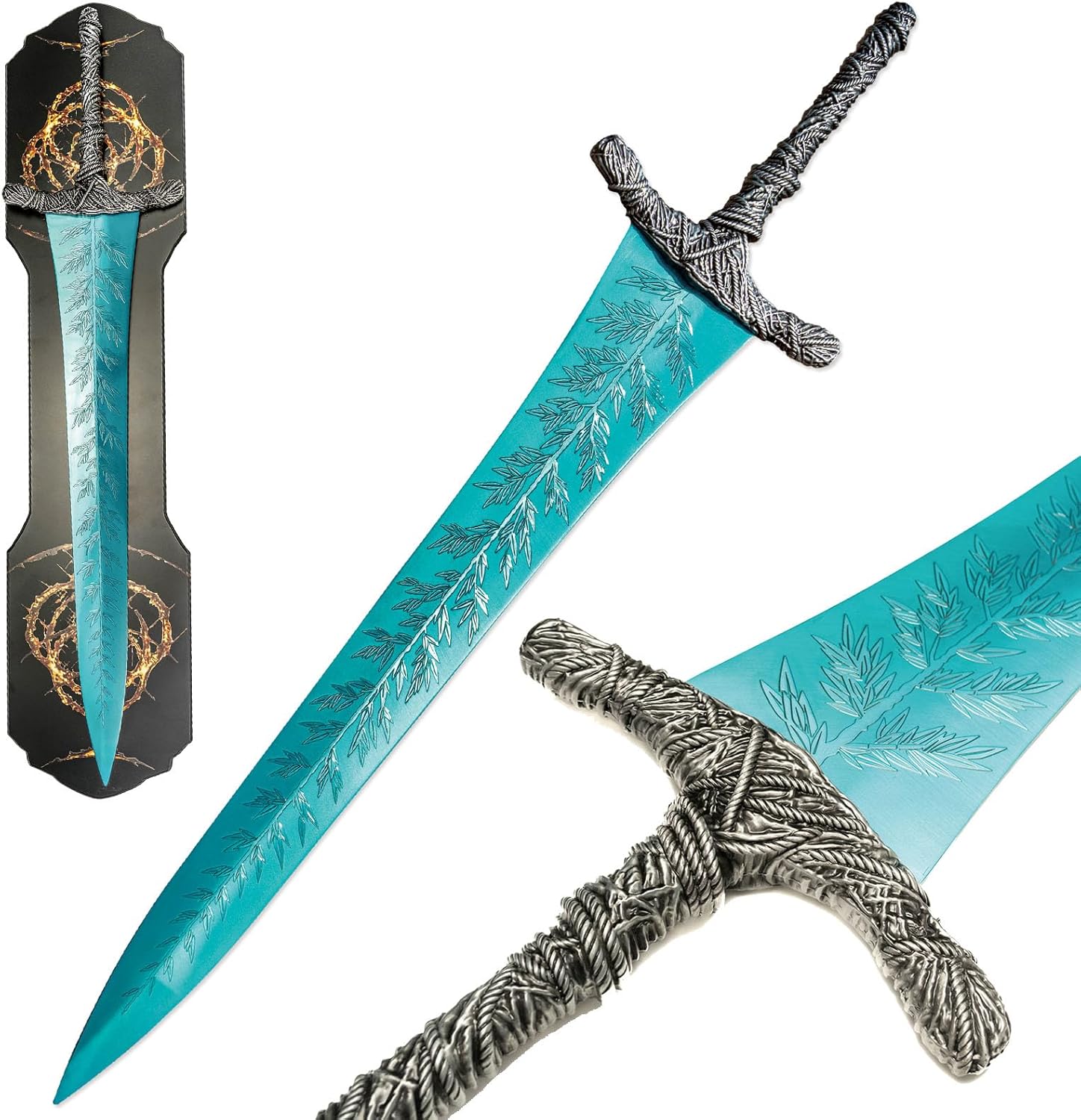 ziqing Dark Moon Greatsword Sword Real Full Metal Game Replica Props 41inchs for Cosplay Props Display and Collection