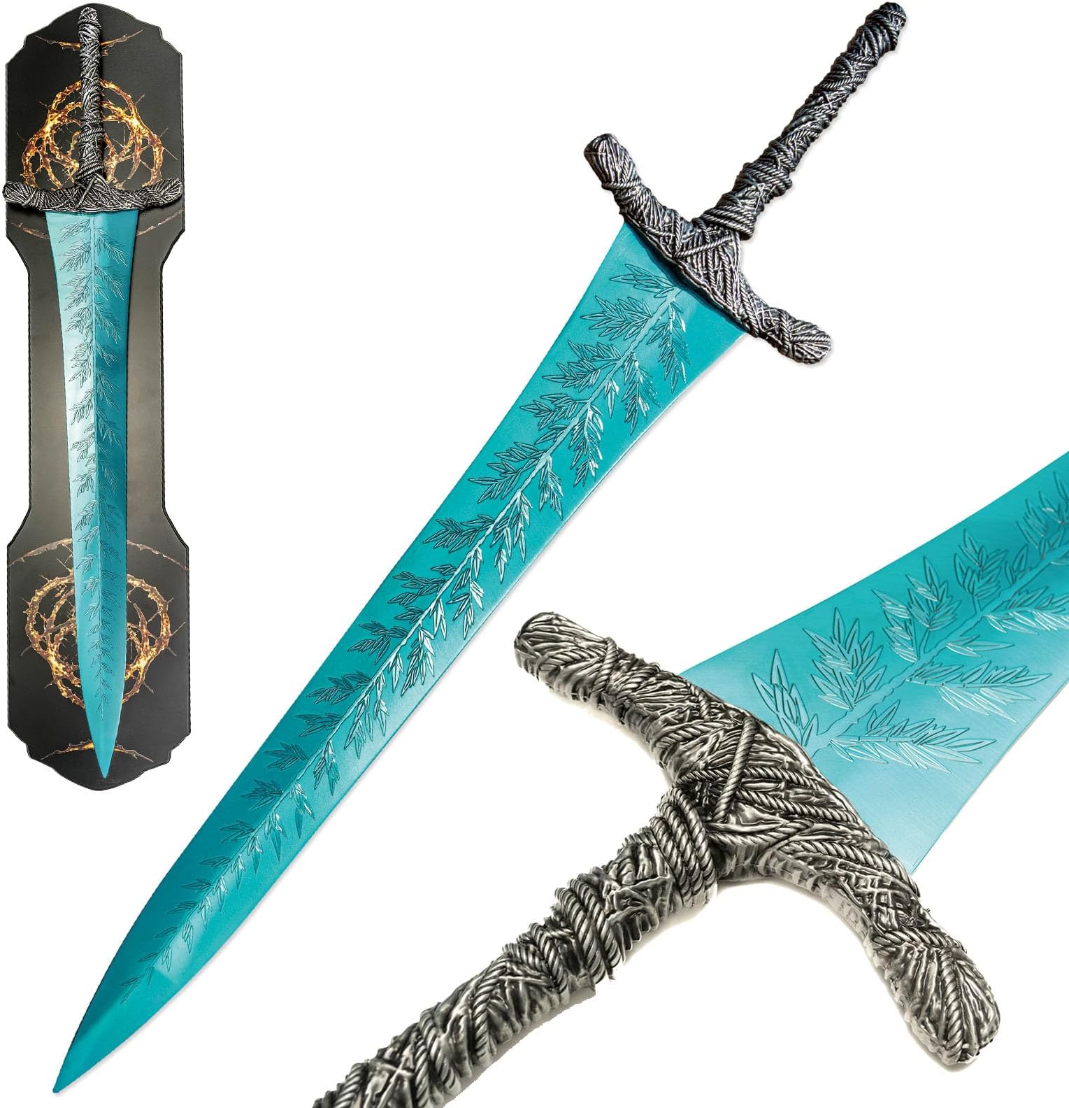 ziqing Dark Moon Greatsword Sword Real Full Metal Game Replica Props 41inchs for Cosplay Props Display and Collection