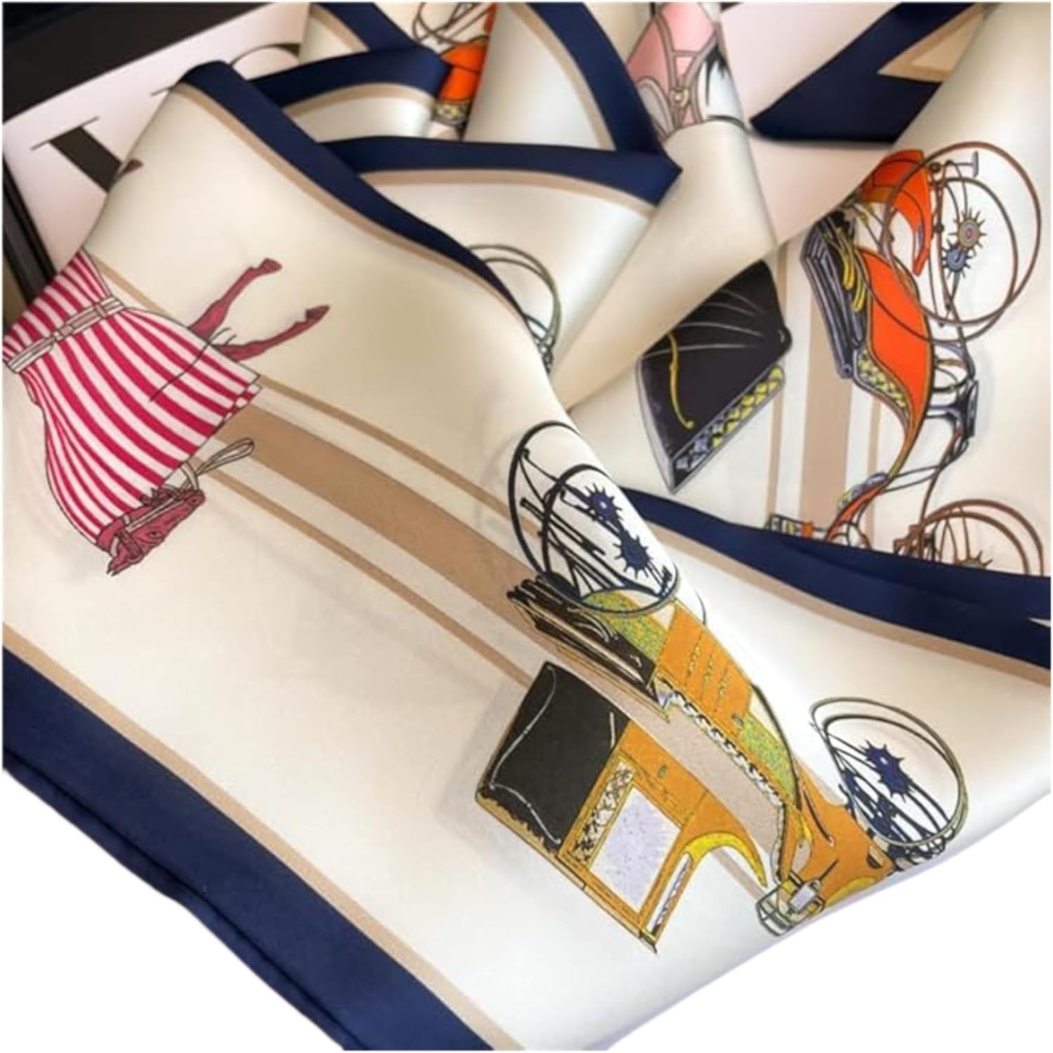 Hair Scarf,Printed Square Head Scarf,Neck Scarf, Bandana, Fashion Accessory for Purses and Handbags145*14cm” - Image 6