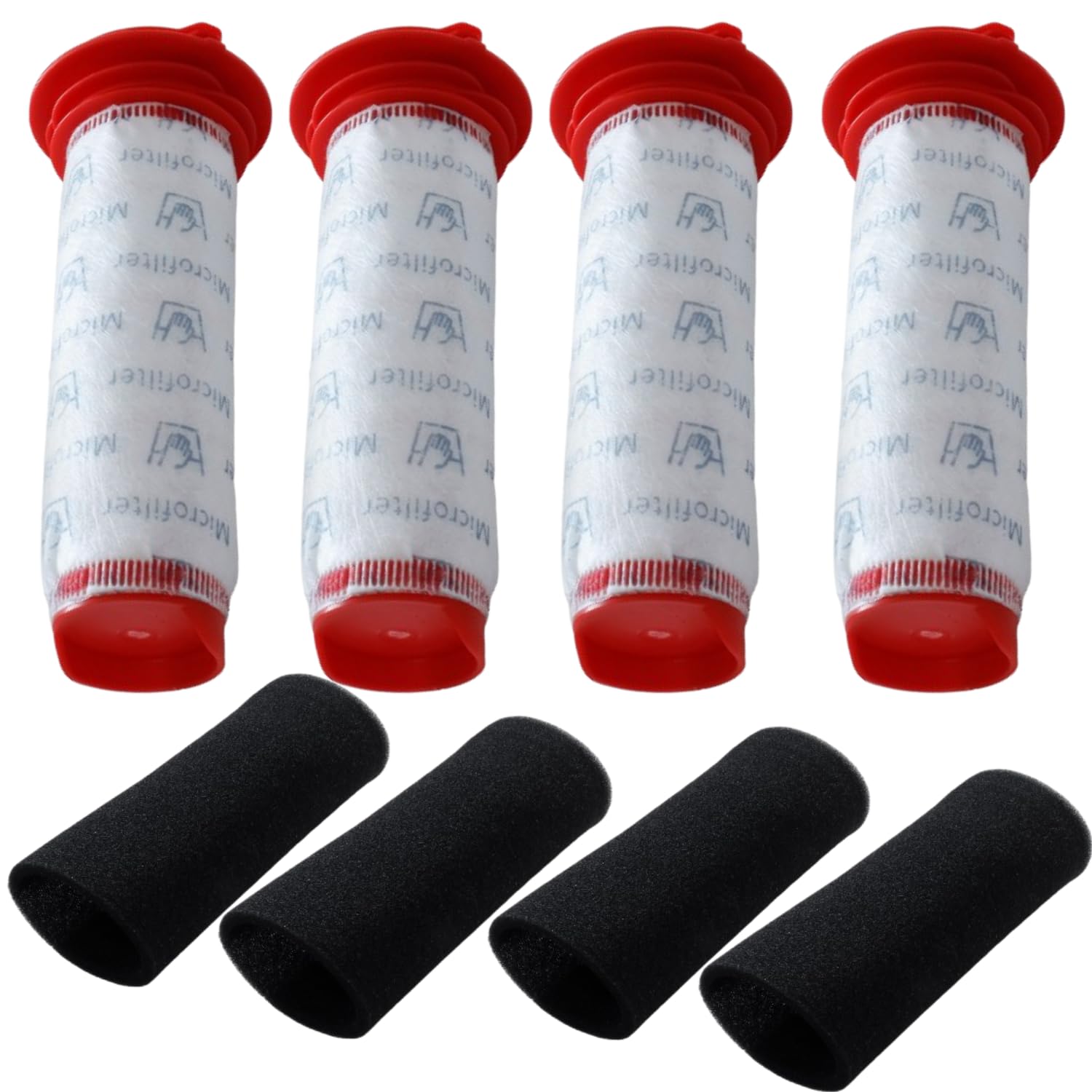 Reliapart Washable Main Stick Filter And Foam Insert Set (4 Pack) Compatible for Bosch Athlet BCH6PETGB BCH61840GB Cordless Vacuum Cleaner Replacement Filter Kit