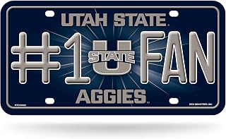 Rico Industries NCAA Unisex-Adult #1 Fan Metal License Plate Tag