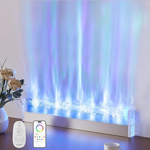 CLIENSY Luces de ondas oceánicas, iluminación ambiental romántica LED, luz de pared para dormitorio, luces de juegos RGB para habitación, lámpara de