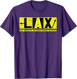 LAX Los Angeles Airport Vintage Taxiway Sign Pilot T-Shirt T-Shirt