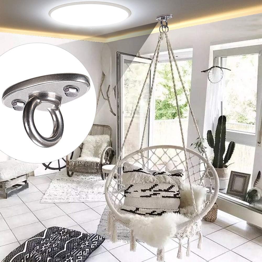 BeneLabel Wall Ceiling Mount Bracket for Suspension Strap Trainer, 2800lb Capacity, Body Weight Strength Training Systems, Aerial Yoga Swing, Resistance Band,Hammock,Battle Rope, Boxing Equipment 1 Closed