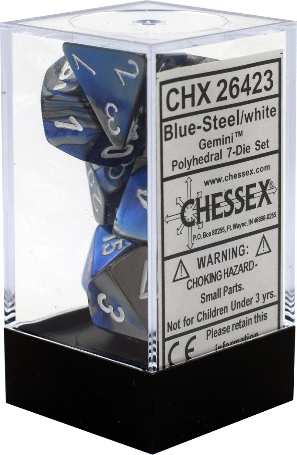 Gemini Blue Steel White 7 Die Set
