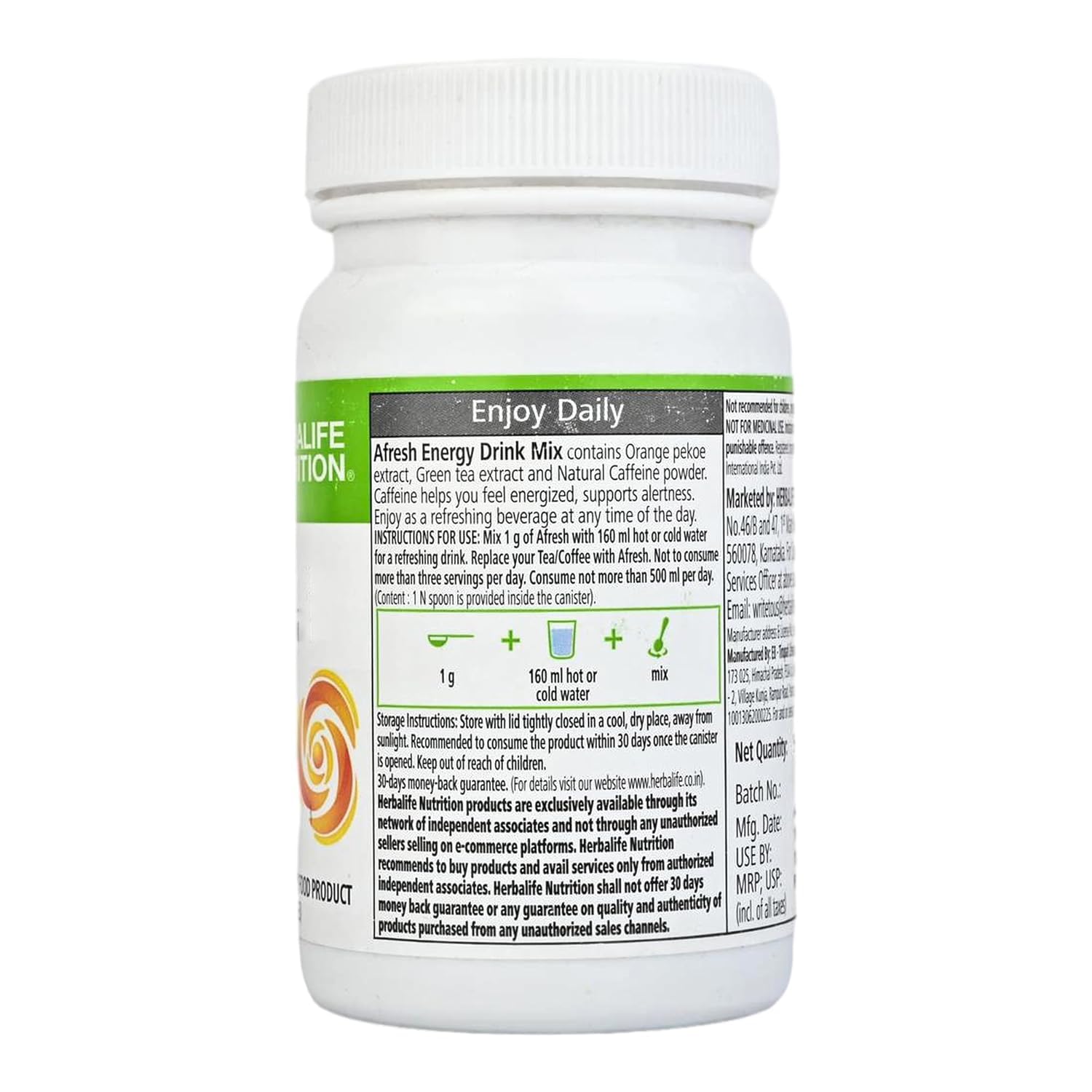 HERBALIFE Afresh Energy Drink - Elaichi Flavor & Cinnamon Flavor For Weight Loss Energy Drink (50 g, Elaichi, Cinnamon Flavored) 4