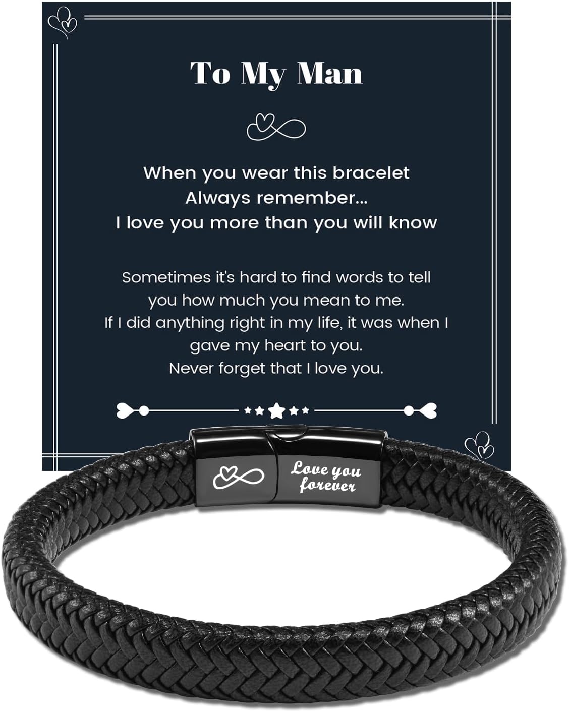 MANVEN Gifts for Him Mens Leather Bracelet for Him Gifts for Men