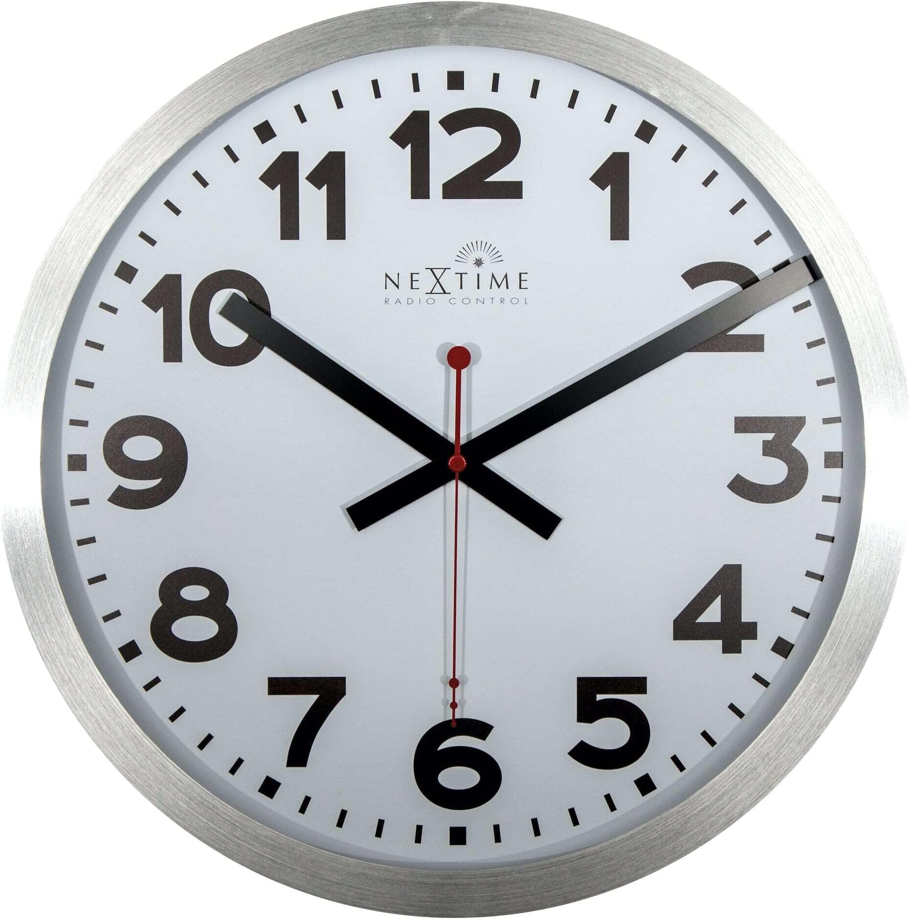 NeXtime radio clock wall clock "STATION - RCC", very silent, round, ø 35 cm