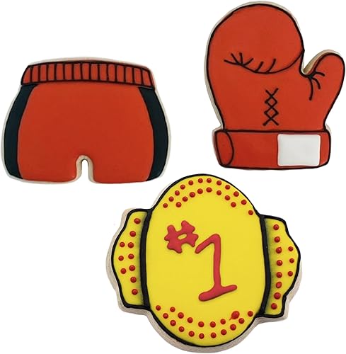 Miniatura 2 de Juego de 3 cortadores de galletas de boxeo fabricados en los Estados Unidos por Ann Clark, guante de boxeo, baúles de boxeo, cinturón de campeonato
