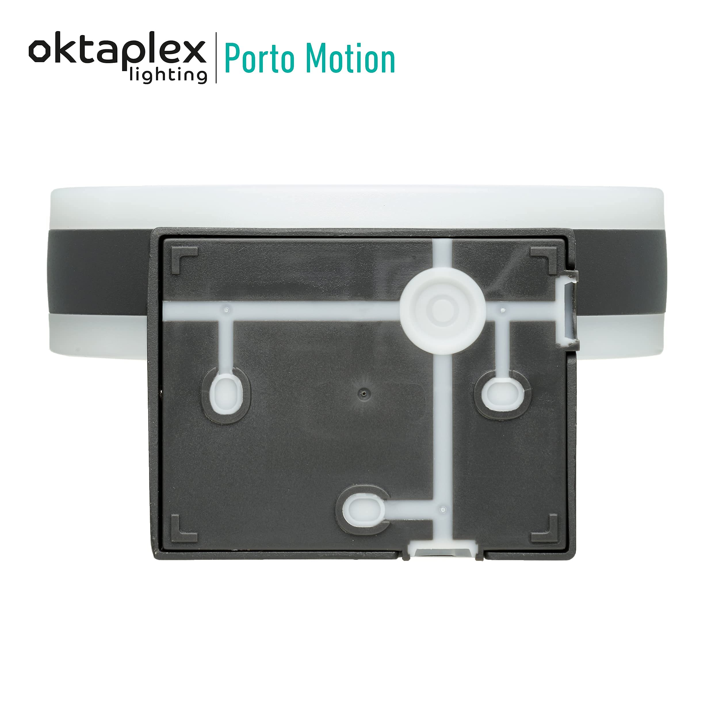 Oktaplex LED Außenlampe mit Bewegungsmelder Porto 15W IP65 | Außenleuchte anthrazit, Außenbeleuchtung Haus Außen Wand, Wandleuchte, 3000K Warmweiß
