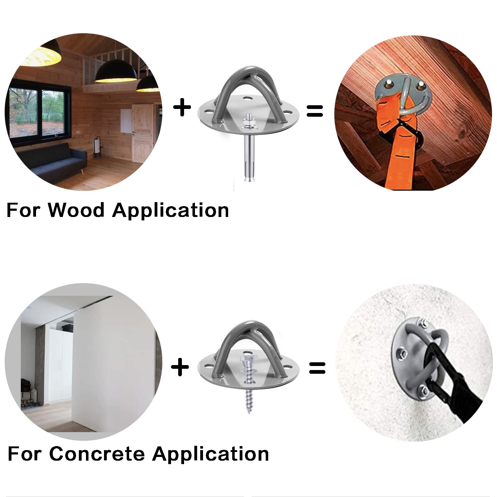 Support Mural/plafond Luckynono – Charge 300 Kg, Pour Anneaux, Sangles, Cordes De Combat