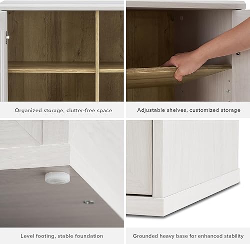 Miniatura 4 de mopio Blake - Armario de almacenamiento, pequeño aparador modular para buffet con almacenamiento, consola multimedia Credenza, para cocina,