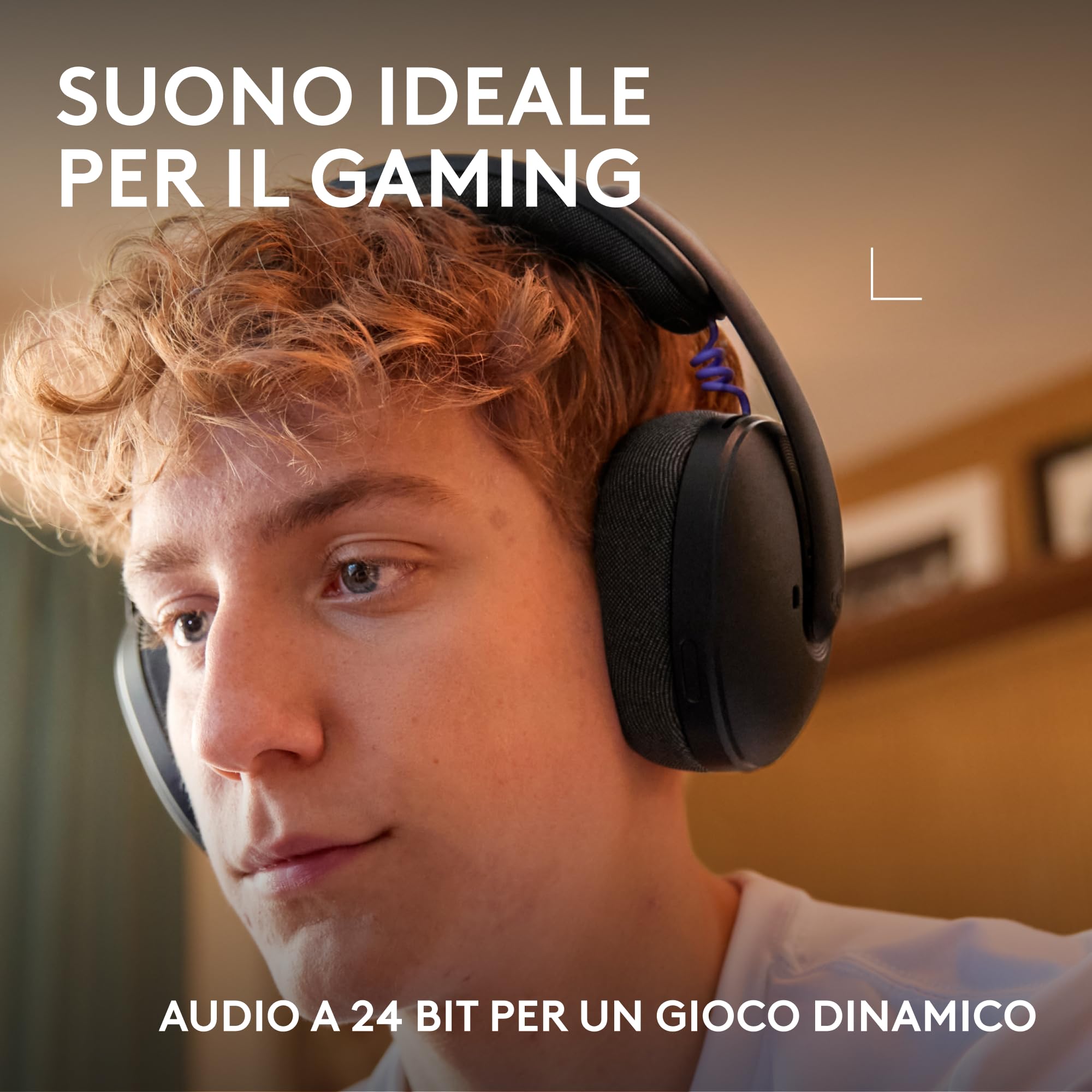 Logitech G G325 LIGHTSPEED, cuffie gaming Bluetooth wireless | Comfort tutto il giorno, mic riduzione rumore, audio 24 bit, 24+ ore autonomia, per PC, PS, Switch – Nero