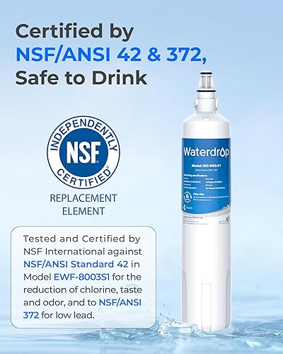 Miniatura 6 de Waterdrop F-1000 Filtro de agua para debajo del fregadero, modelo n. W03-F1, repuesto para sistema de filtración F-1000 y F-1000s y AquaPure AP Easy