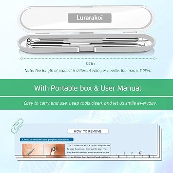 5PCS Blackhead Remover Comedone Extractor, Curved Blackhead Tweezers Kit, Professional Stainless Pimple Acne Blemish Removal Tools Kit for Manual