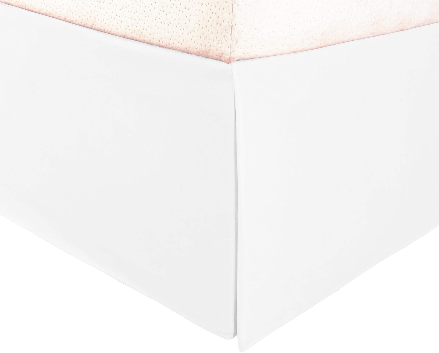 BLUENILEMILLS Premium Luxury Microfiber Wrinkle-Resistant Split Corner Bed Skirt with 15" Drop, Wrap Around Bedding, Dust Ruffle, 78" x 80", King, White by Blue Nile Mills