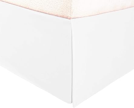 BLUENILEMILLS Premium Luxury Microfiber Wrinkle-Resistant Split Corner Bed Skirt with 15" Drop, Wrap Around Bedding, Dust Ruffle, 78" x 80", King, White by Blue Nile Mills