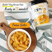 Vista 2 de Yopokki Taza Instantánea de Tteokbokki (Mantequilla de Cebolla, 2 Tazas) Comida callejera coreana con salsa sabor a mantequilla de cebolla. Pastel