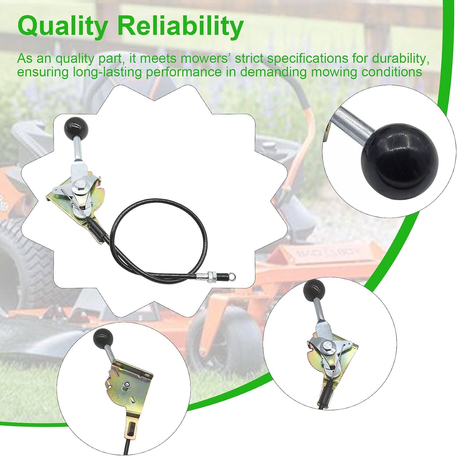 064-8057-00 Brake Cable, Fit for Bad Boy MZ/MZ Magnum Zero Turn Lawn Mower 2010-2016, Complete Parking Brake Cable Assembly with Control Handle, Replace 064805700, 064-8057-17, 064-8057-75