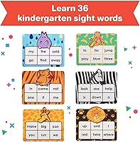 Vista 3 de Barnacle Toys Wild Word Safari - CVC Sight Word Reading Games, Primary Phonics Flash Card Alternatives for Kids, Learning Activities/Resources and a