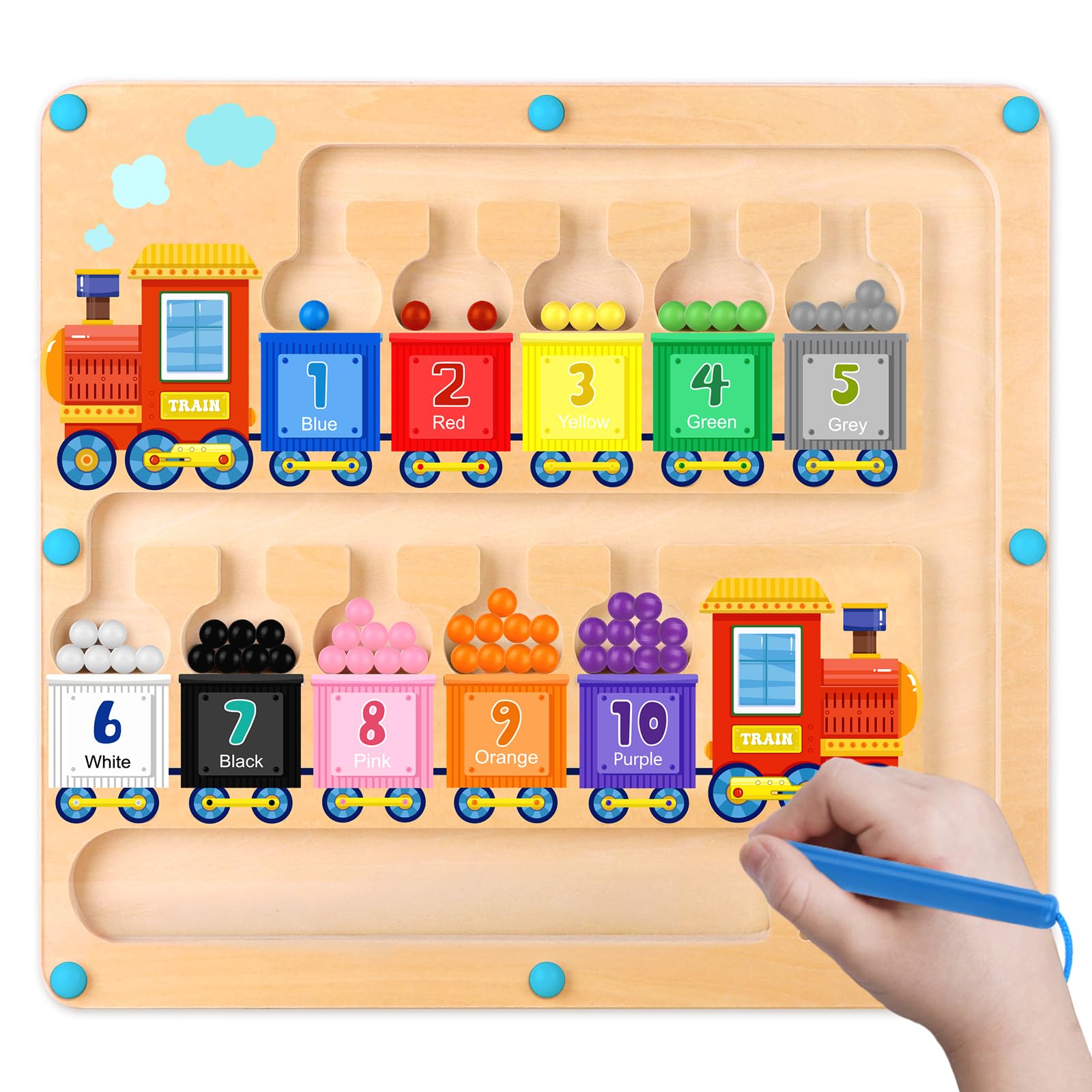 Juguetes Niños 3 años Laberinto Magnético de Colores y Números Juguetes Montessori para niños de 3 años Regalos Juguetes Juegos niña niños niño 3 4 años Juguetes para Clasificar Colores