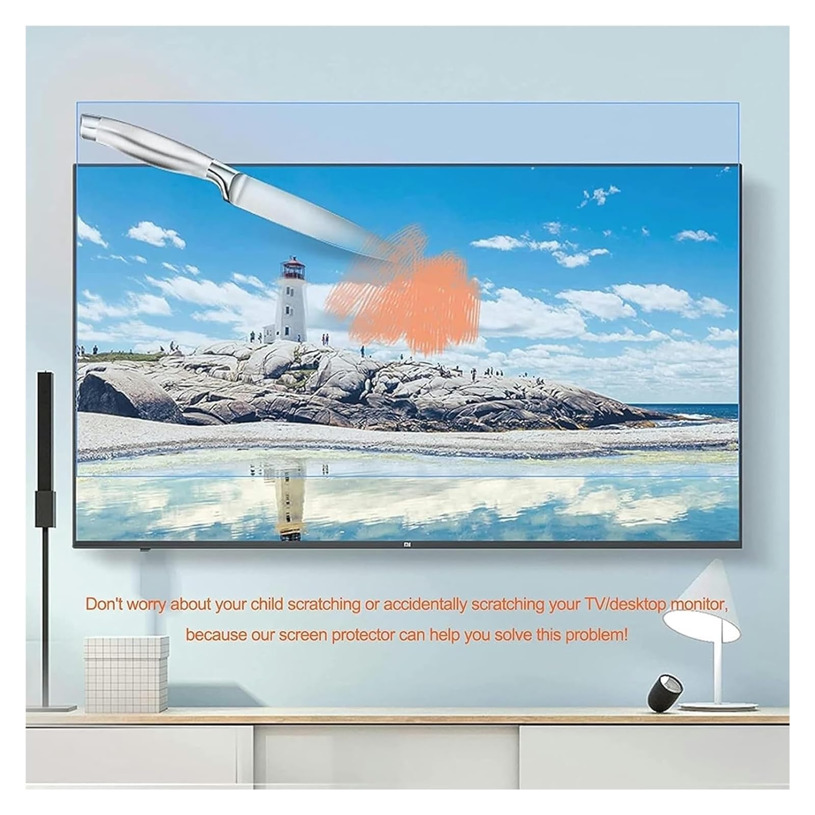 Ochrona ekranu telewizora przed zawrotami głowy, 46 in LED Smart Protect Eyes //Anti Scratch Film for LCD, LED, OLED & QLED 4K HDTV