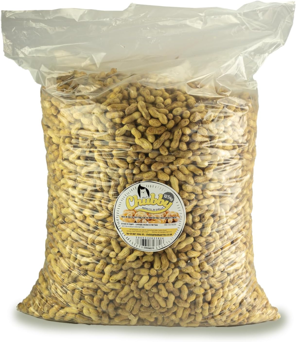 Chubby Peanuts in Shells (12.5 Kg), Monkey Nuts For Squirrels Afflotoxin Free, Natural Premium Peanut Food, Peanuts in Shells For Chipmunks, Cardinals & Jays