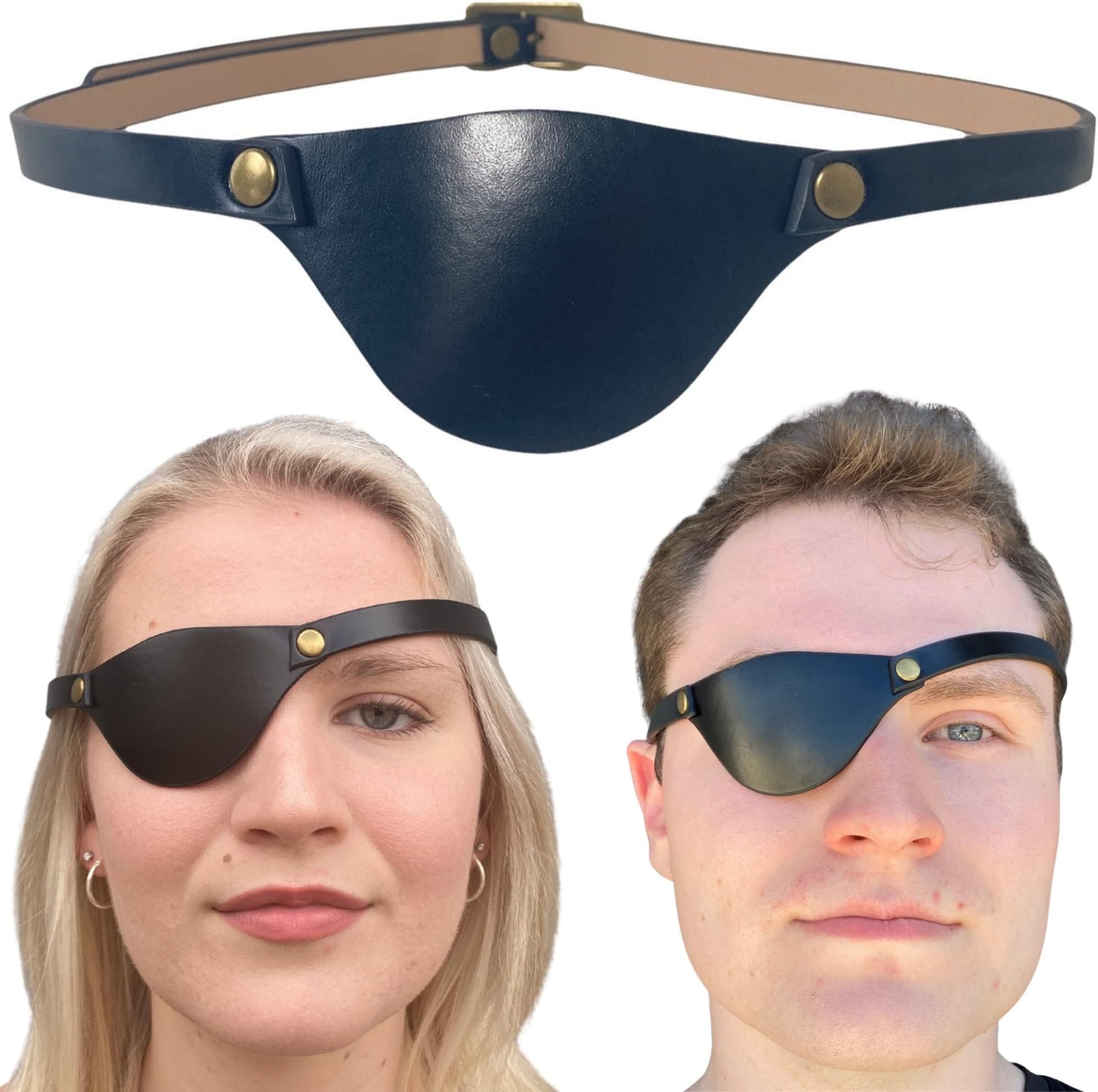 3 Patch Occhio Pirata Teschio - Maschera Blackout Regolabile Per Costumi, Feste E Giochi Di Ruolo - Foto 5