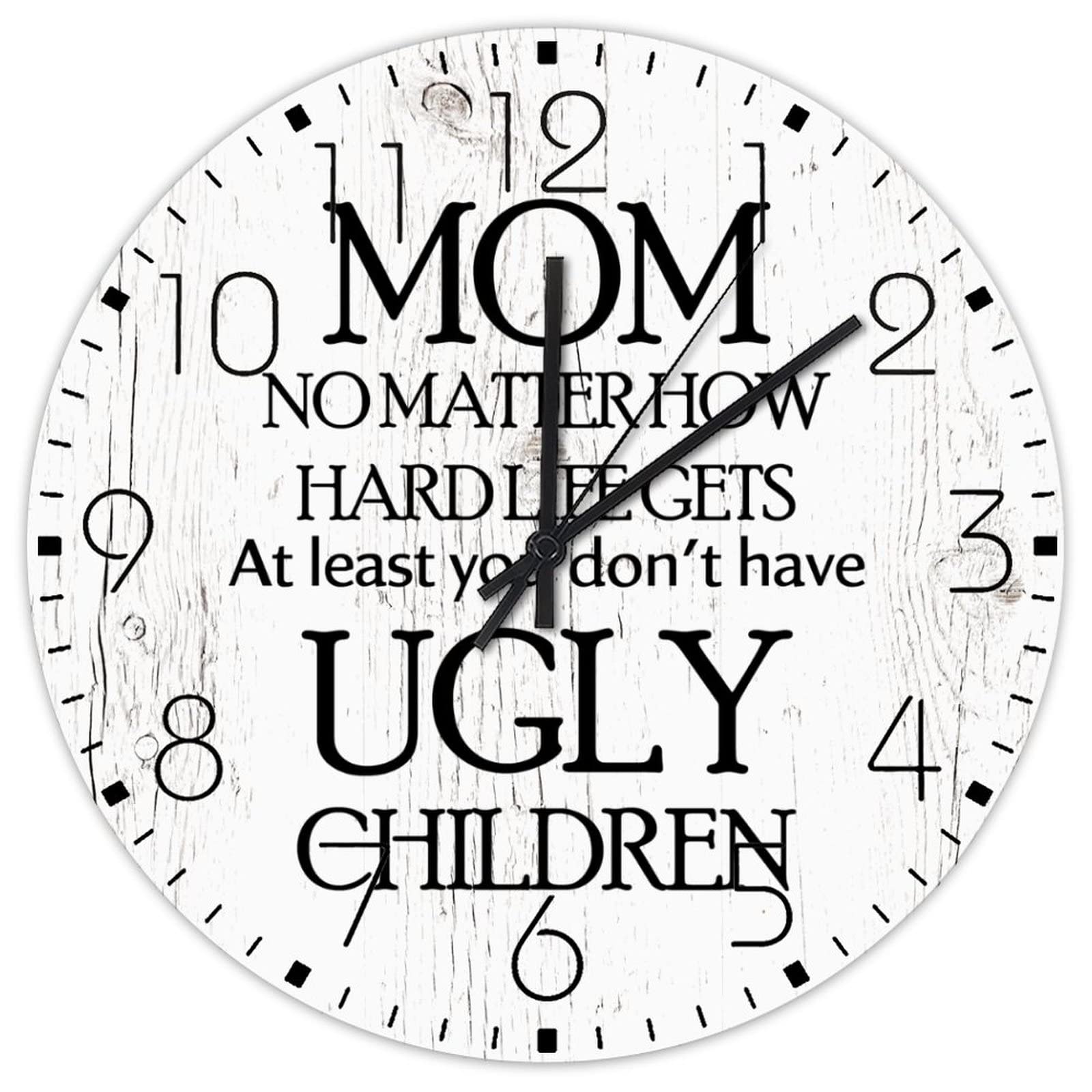 Horloge murale en bois double face 38 cm ronde pour café et magasin