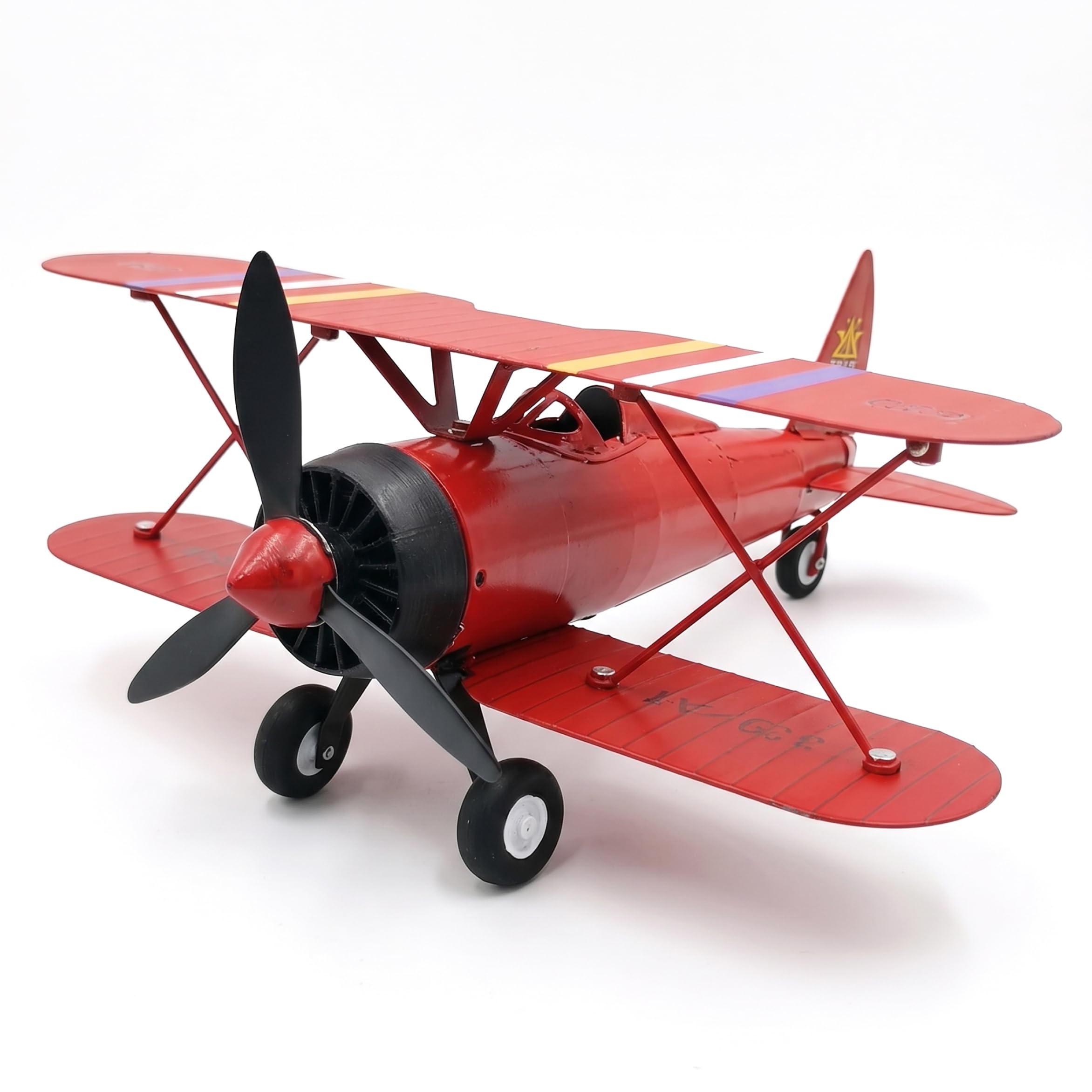 Spinner à vent d'avion décoratif pour égayer votre jardin et votre cour extérieure en métal