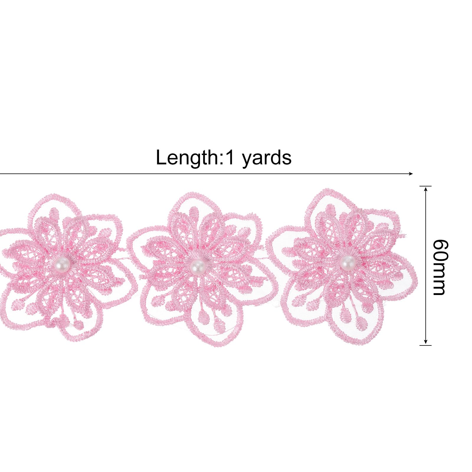 PATIKIL 1 Yards Flower Trim Ribbon - Image 2
