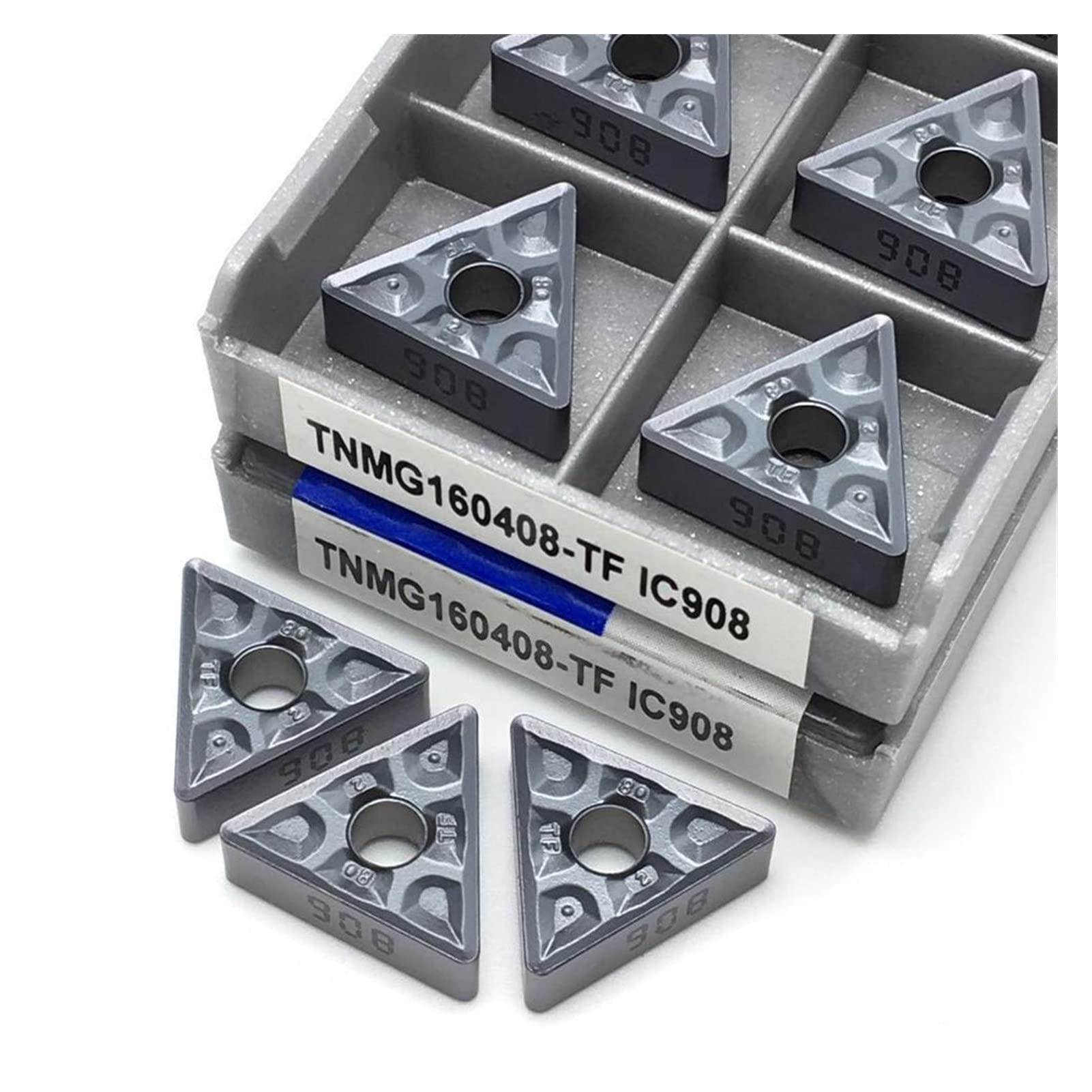 TNMG160404 TF IC907 IC908 TNMG160408 TF IC907 IC908 Inserto de carburo Cnc Herramienta de torno externo Tnmg 160404(TNMG160404 TF IC908)