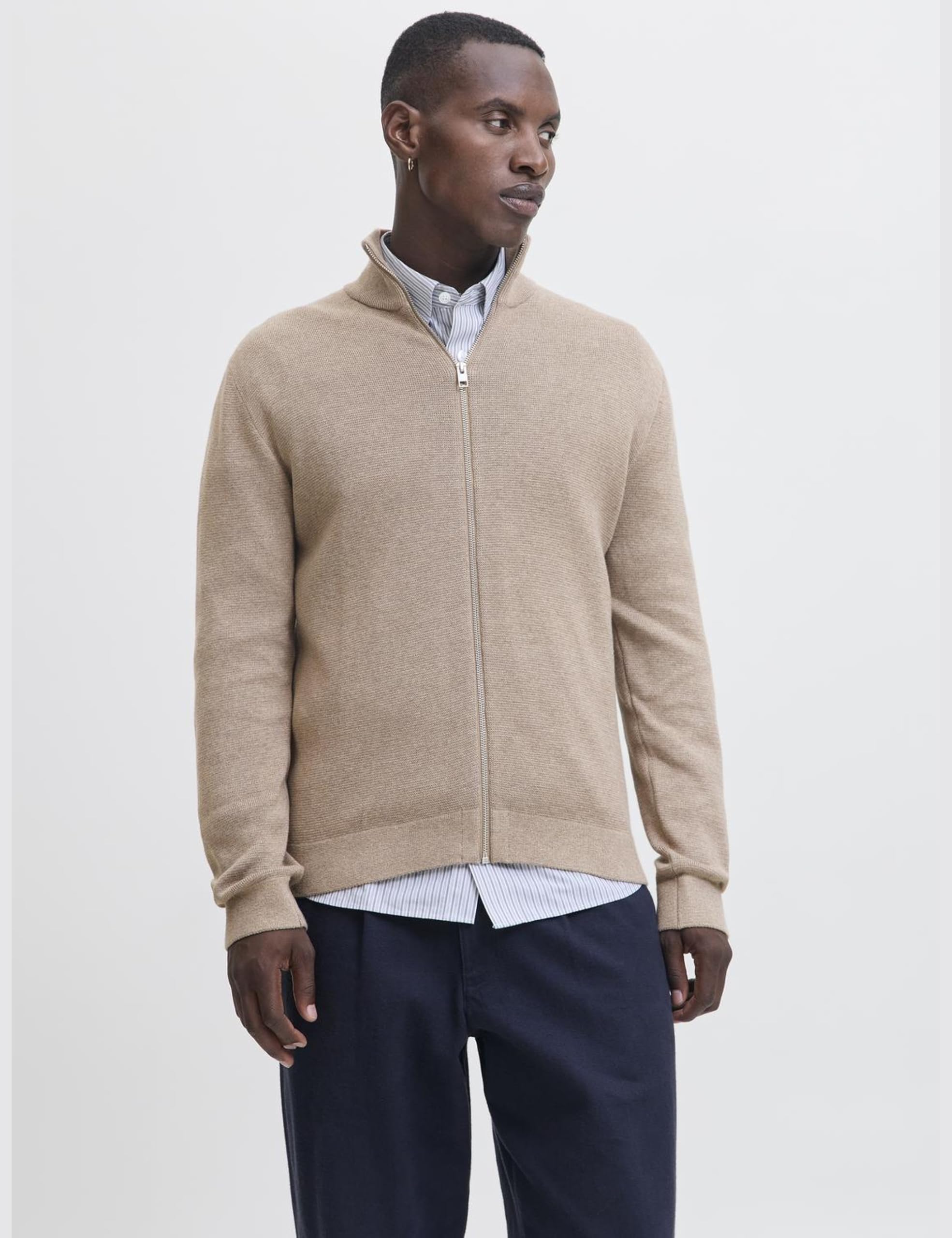JACK & JONES Jprccmilano Stitch High Neck Cardigan Jprccmilano Stitch Cardigan à col Haut Homme (Lot de 1)