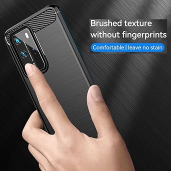 Case for Huawei P40 Pro Case, P40 Pro Plus/for Huawei P40 Pro+ ELS-NX9 Case Slim Soft TPU Case Shock-Absorption Protective Shockproof Phone Cover for Huawei P40 Pro Black