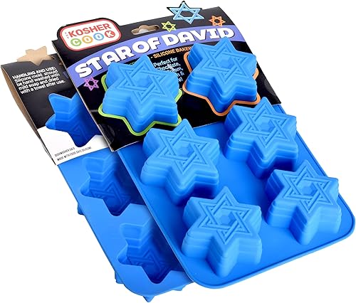 Miniatura 7 de Moldes de silicona en forma de dreidel de The Kosher Cook para hornear, congelar, caramelos, cubitos de hielo, chocolate y más, aptos para horno