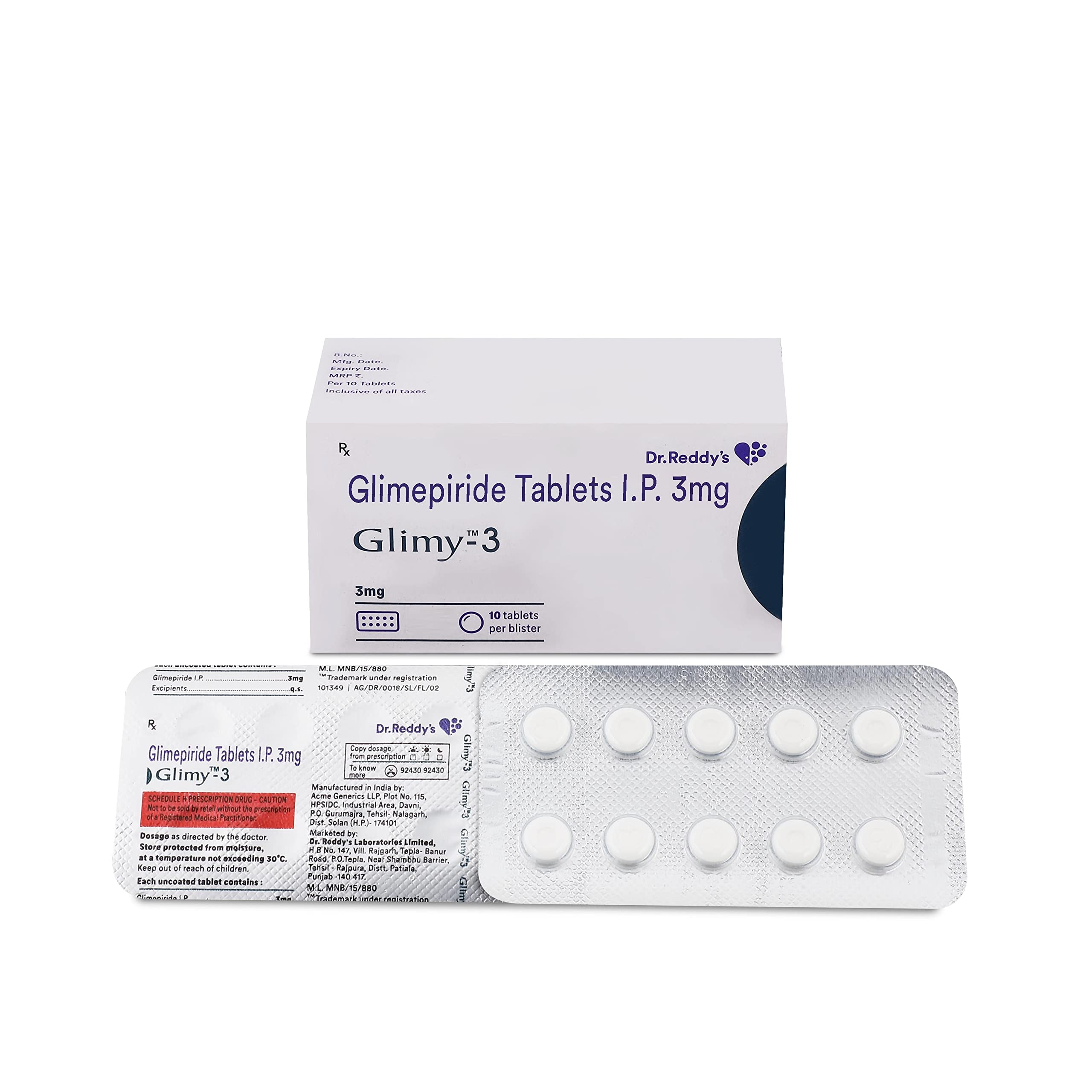 Glimy-3 - Strip of 10 Tablets