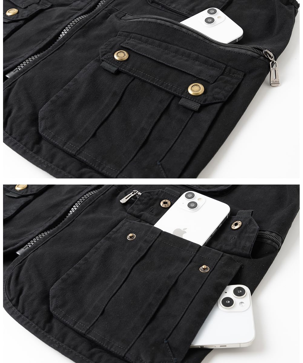 Herren Anglerweste Ärmellos Jacke Outdoor Weste Jagdweste Sommer Herrenwesten Sportlich Fotografie Funktionsweste mit Vielen Taschen
