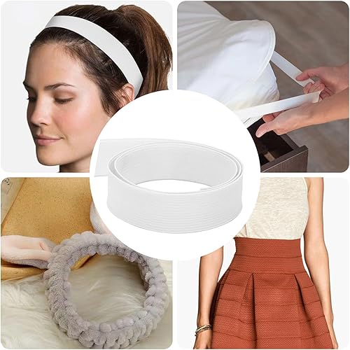 Miniatura 40 de Lydia's Deal Cordón elástico de 1/8 de pulgada (0.118 in) x 50 yardas, bandas elásticas para tejer, costura, manualidades, banda para las orejas