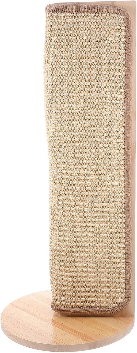TEHAUX Natural Sisal Cat Corner Scratcher Mat with Furniture Protector for Couch and Wall Corners Cat Claw Grinding Pad Cushion and Sofa Guard