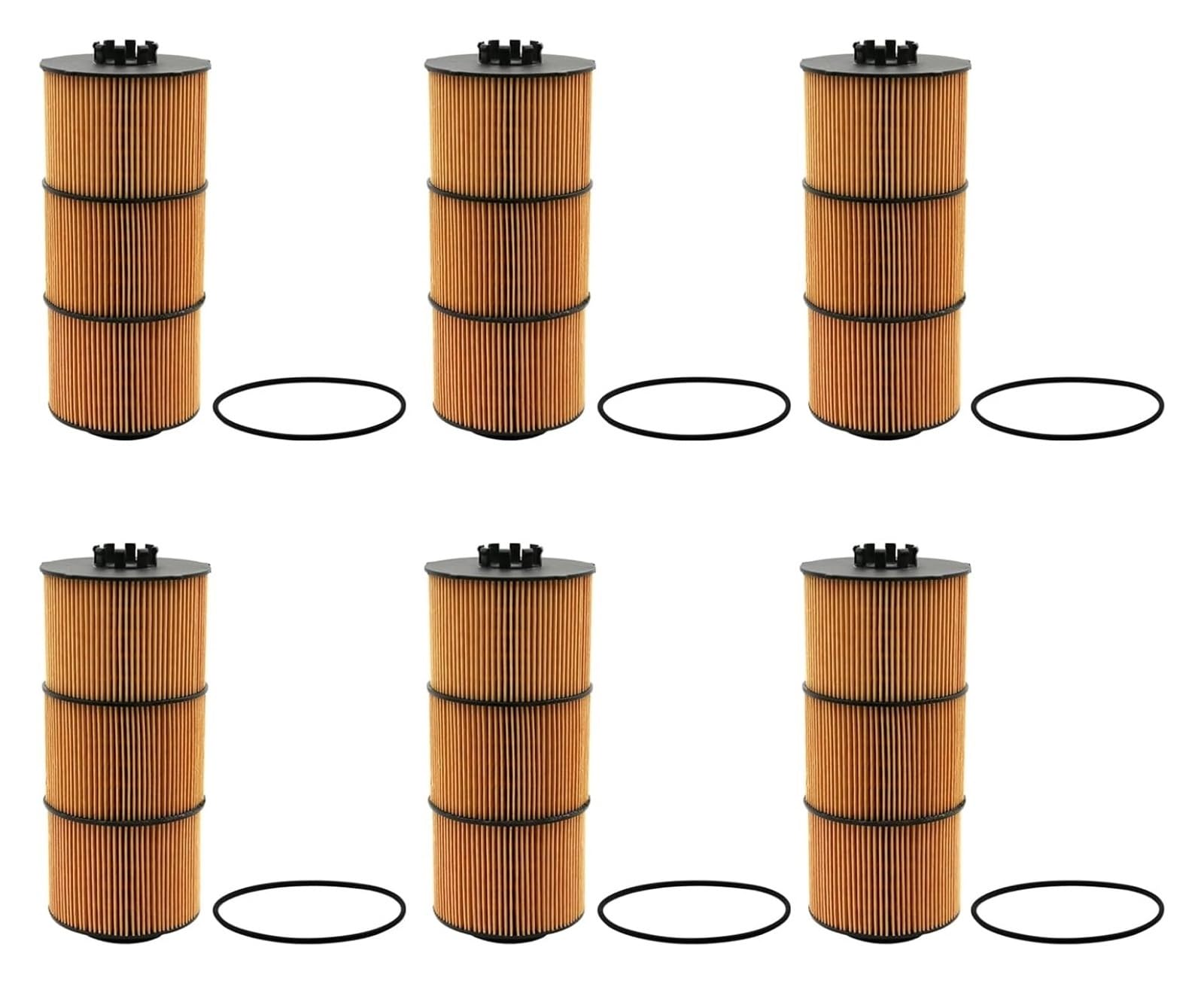 ZVQYSGIW LF17800 Filter Cartridge Oil Filter for DD13, DD15 and DD16 LF17810 A4711800009(6 pcs)