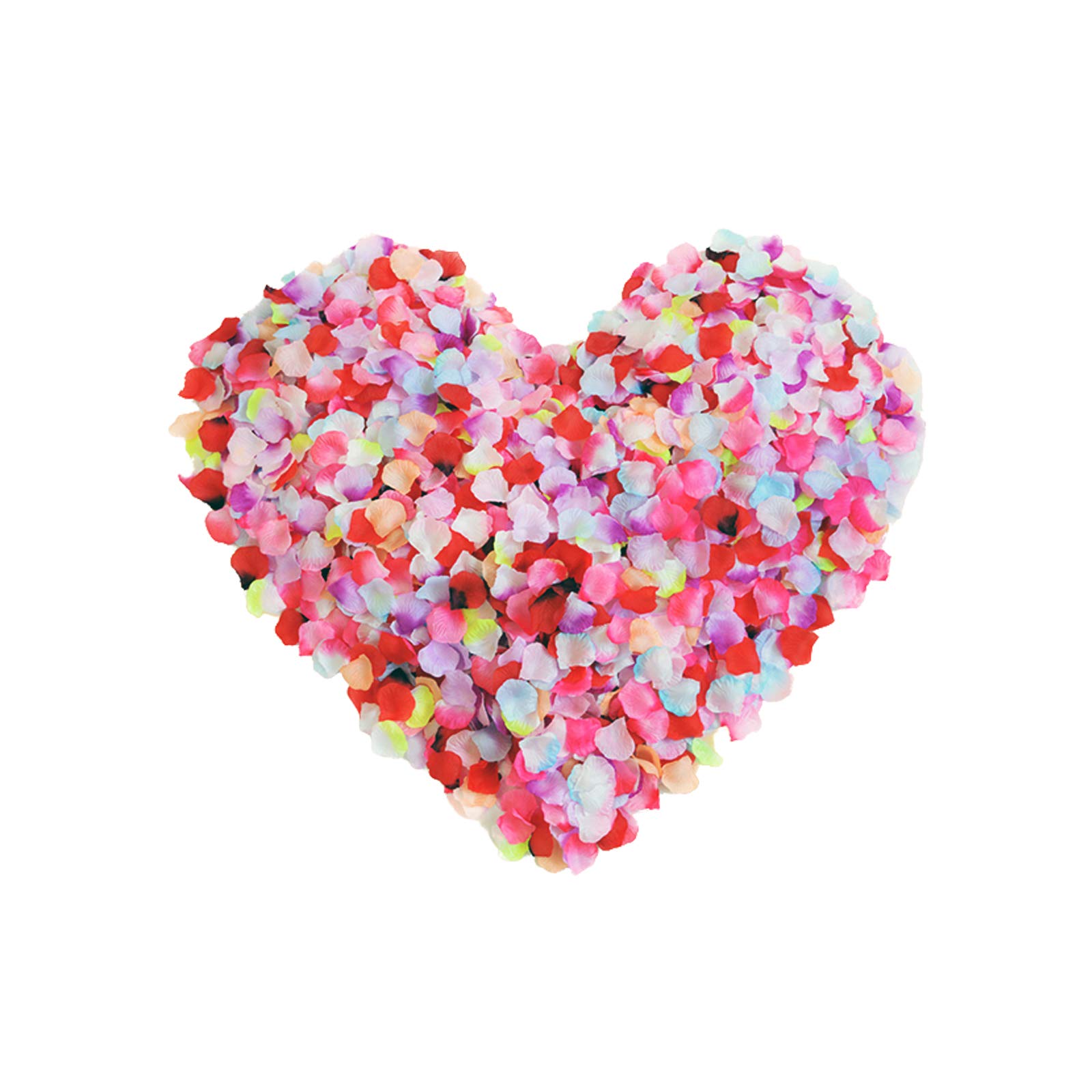 Skyshadow 1000 Pcs Colorful Artificial Flowers Monolithic Rose Petals Wedding Silk Petals Romantic Proposal