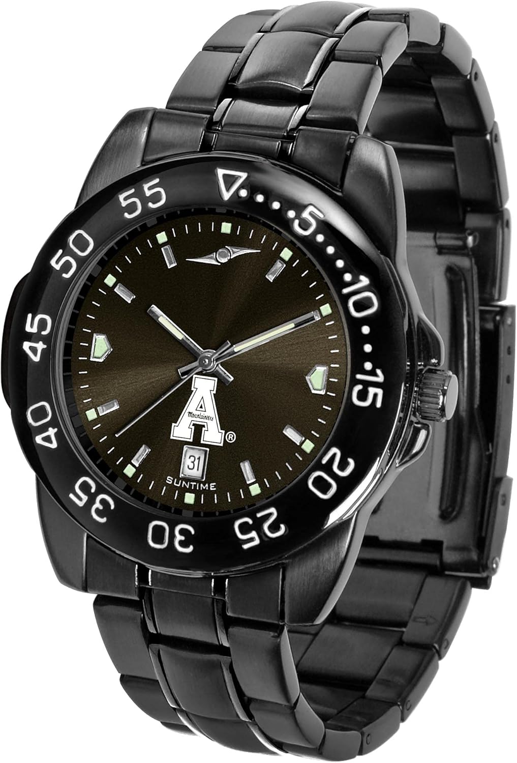SunTime Men's Fantom Quadrant Collegiate Sport Watch All Black