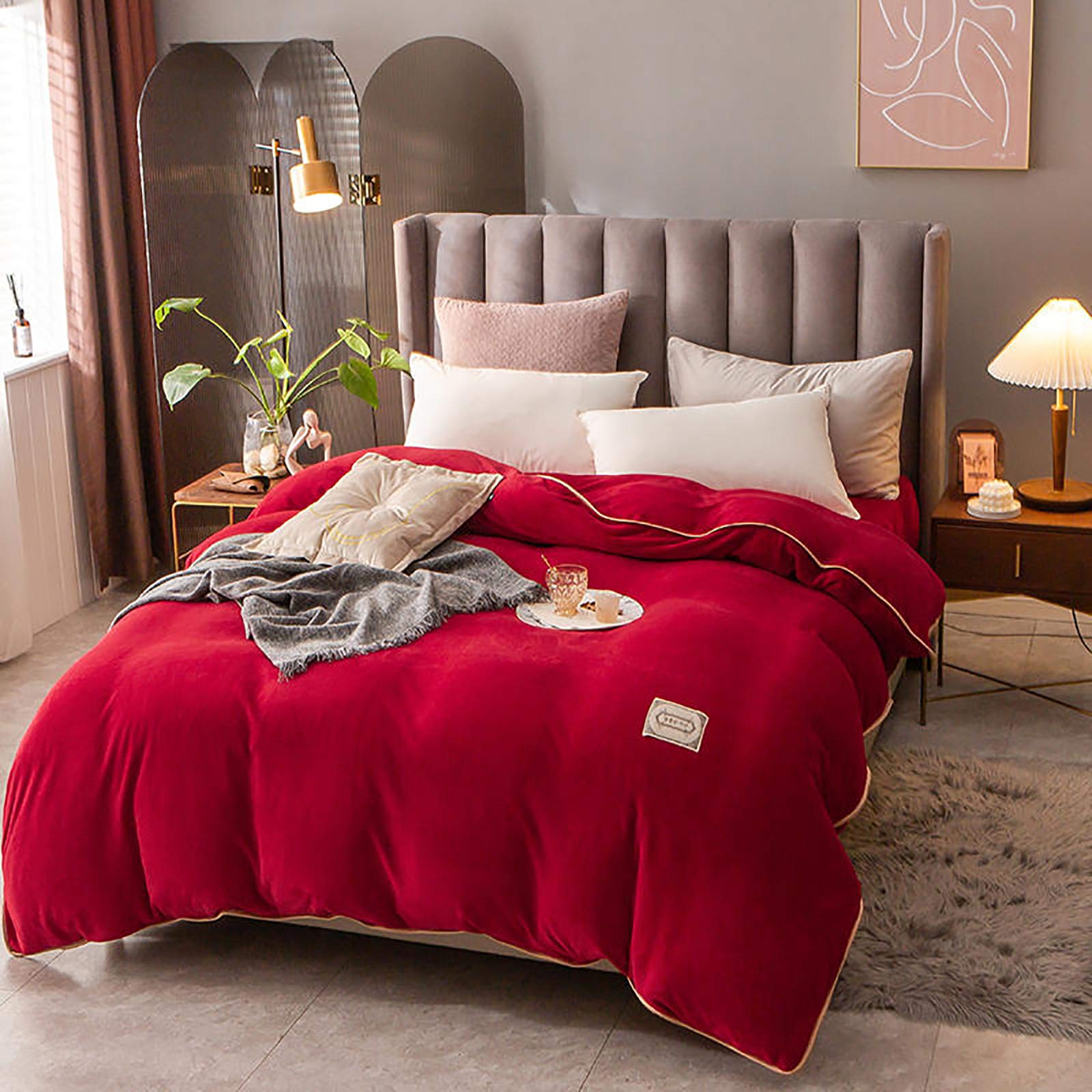 Couvre-lit velours de cristal pour chambre | Couverture douillette unie 150x200cm