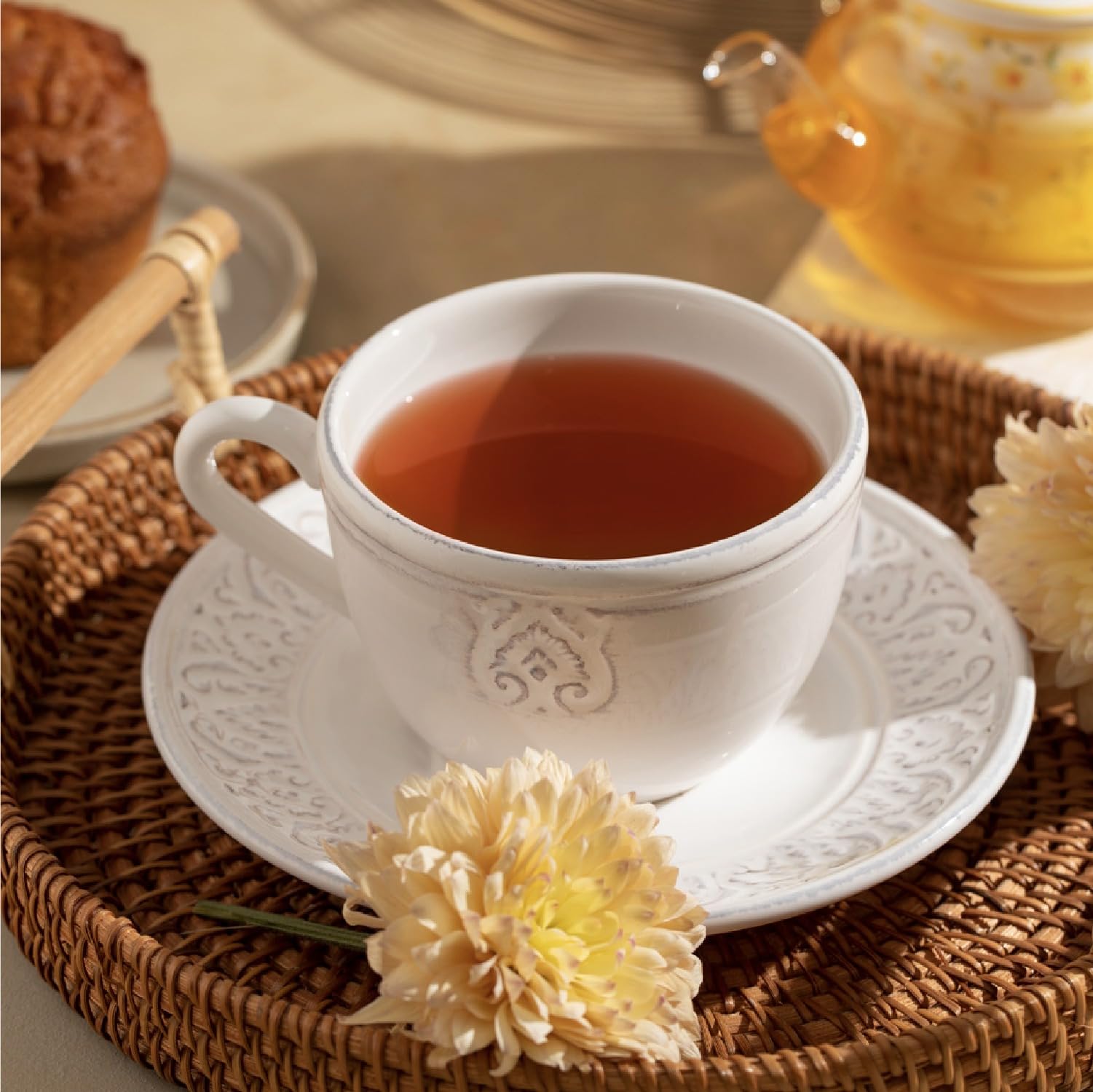Cofanetto Tè Dilmah Resplendent Island – Selezione di 4 Tè di Ceylon d’Alta Quota – 40 Bustine – Breakfast, Earl Grey al Miele, Curcuma Cocco Vaniglia, Tè Verde