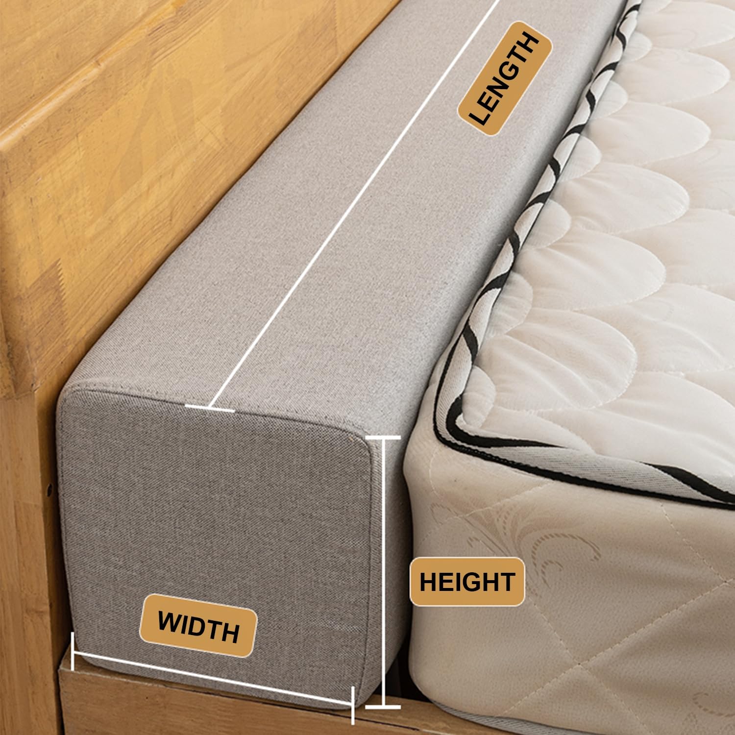 Cuscino per letto matrimoniale king size, 120/150/180 cm di lunghezza, schienale per letto matrimoniale, cuscino di supporto, lavabile