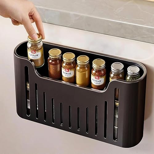 Miniatura 7 de YESTIEE - Estante de almacenamiento de plástico para cocina montado en la pared, estante para bolsas de basura, a prueba de óxido, para almacenar